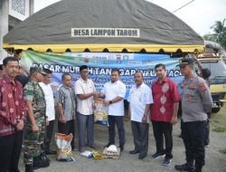 Tekan Inflasi Daerah, Pj Bupati Aceh Besar Tinjau Pasar Murah di Cot Keueng