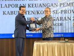 Pj Bupati Aceh Utara Terima WTP ke-8 Dari BPK RI