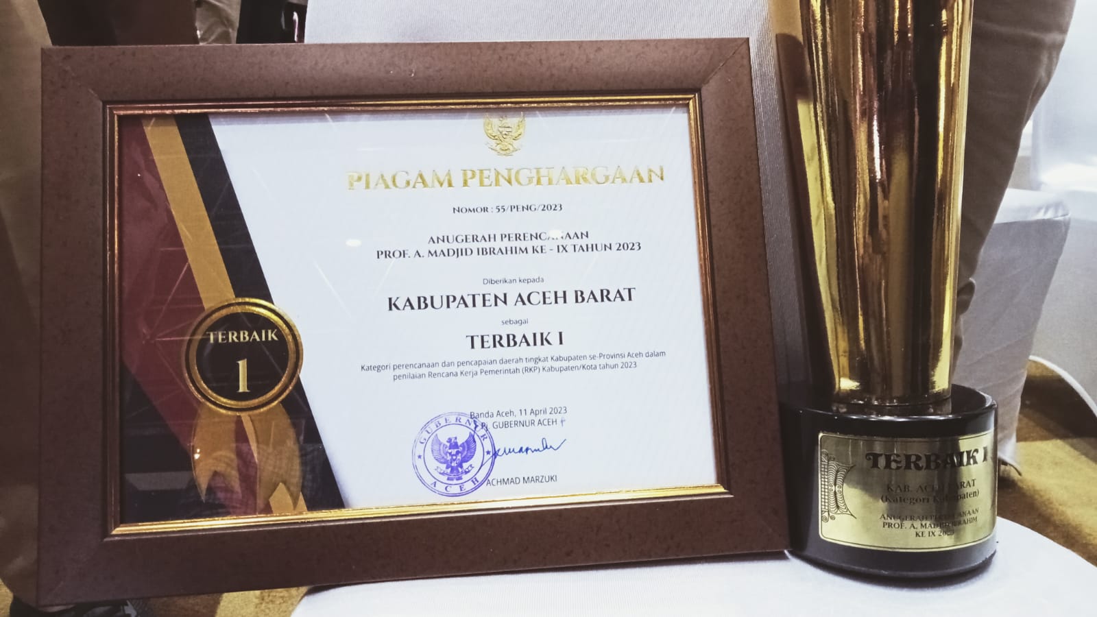 Pemkab Aceh Barat Terbaik se Aceh di Anugerah Prof A Madjid Ibrahim ke IX
