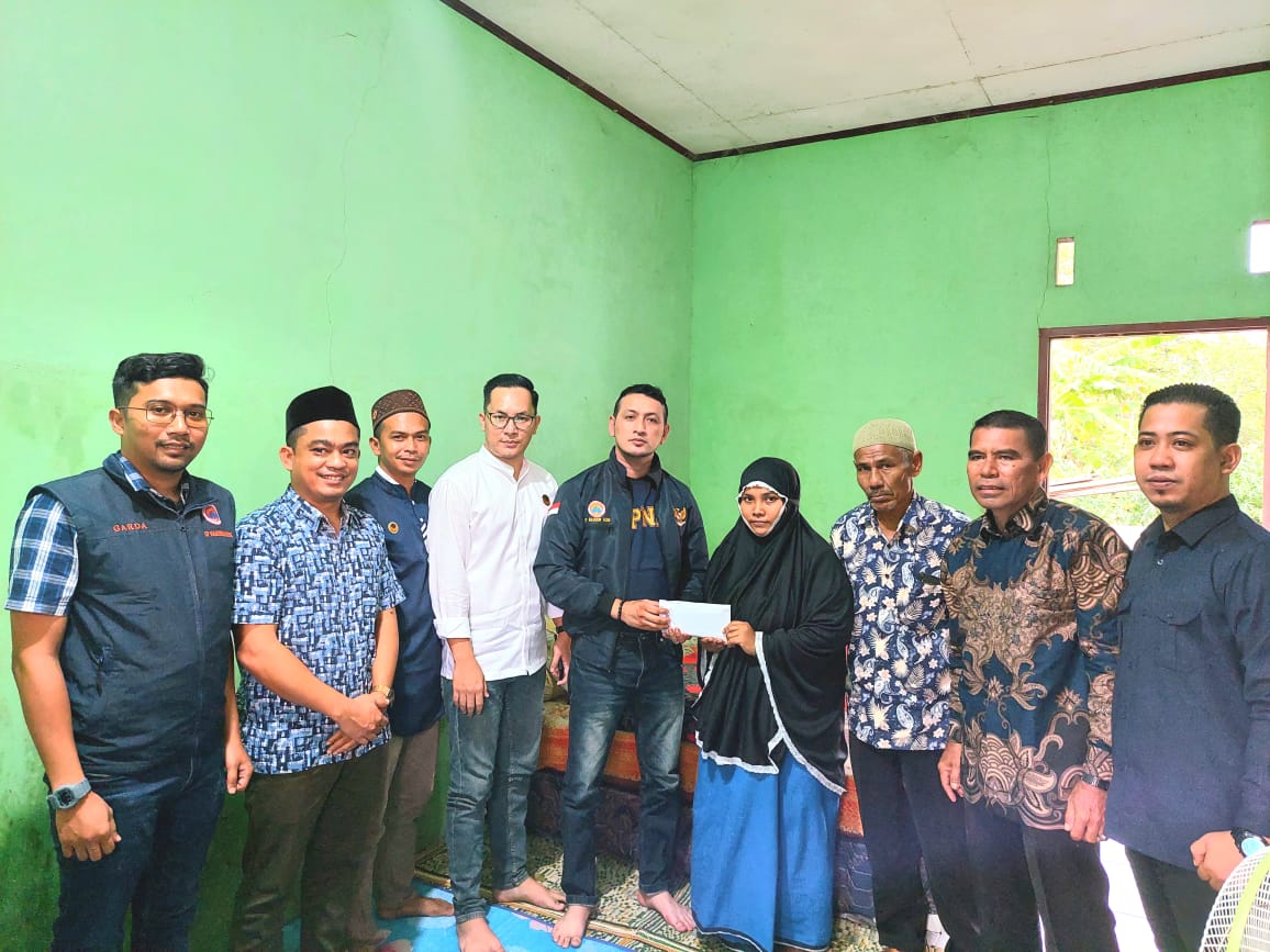 GPND Aceh Santuni Korban Kecelakaan Kader NasDem Aceh Utara