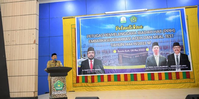 Asisten Sekda Hadiri Pelantikan PPIH Embarkasi Aceh