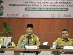 Asisten Sekda Aceh Buka Rakor Kepegawaian Tentang Netralitas ASN Jelang Pemilu 2024