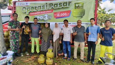 Operasi Pasar Berlanjut, Masyarakat Aceh Utara Sangat Antusias Beli Gas Sesuai HET