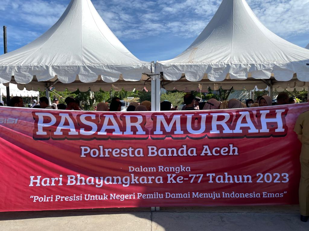 Warga Banda Aceh Sambut Antusias Pasar Murah di Taman Ratu Safiatuddin