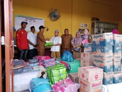 Dinsos Aceh Barat Salurkan Bantuan Masa Panik ke Korban Kebakaran Pesantren