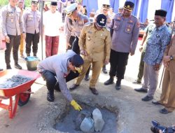 Kapolda Aceh Letakkan Batu Pertama Pembangunan Satpas SIM Polres Pidie Jaya