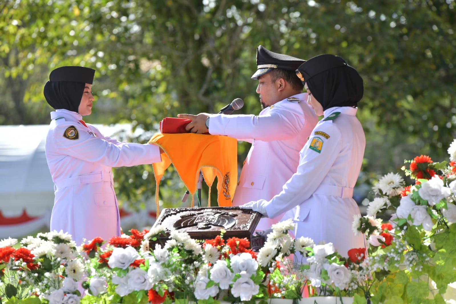 Pj Bupati Aceh Besar Irup Upacara HUT ke-78 RI di Kota Jantho
