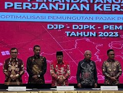 Pj Bupati Aceh Barat Teken PKS Optimalisasi Pungutan Pajak Dengan DJP