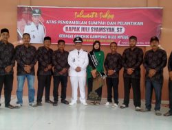 Camat Banda Baro Lantik Juli Syamsyah Sebagai Keuchik Gampong Ulee Nyeue