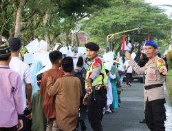 Personel Polres Simeulue Amankan Pawai Bela Palestina