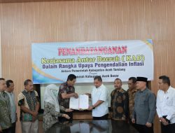 Aceh Besar dan Aceh Tamiang Teken Kerjasama Pengendalian Inflasi