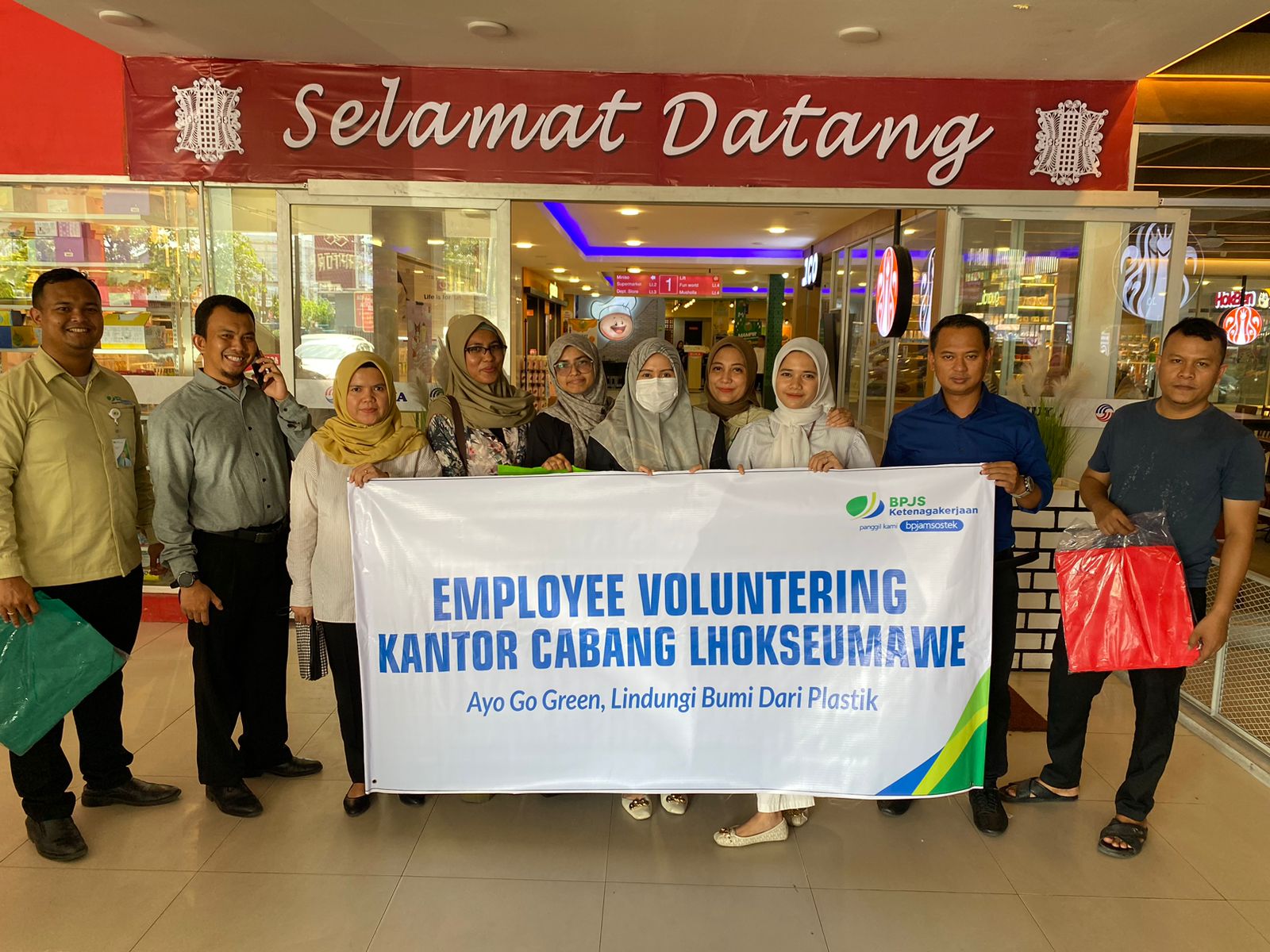 Peringati Hari Lingkungan Hidup, BPJS Ketenagakerjaan Lhokseumawe Gelar Aksi Go Green