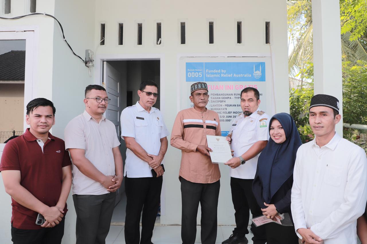 Islamic Relief Bangun 55 Unit Rumah Layak Huni di Aceh Besar