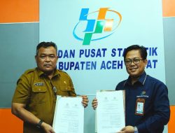 Tingkatkan Statistik Sektoral, Pemkab Aceh Barat Teken MoU Dengan BPS
