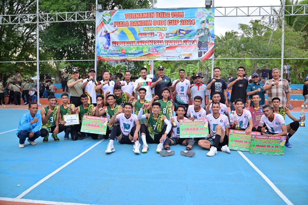 Orbet FC Juara Turnamen Voli Piala Dandim 0101 Cup