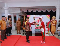 Pj Bupati Mahdi Terima Rombongan Kirab Api PON di Pendopo Bupati