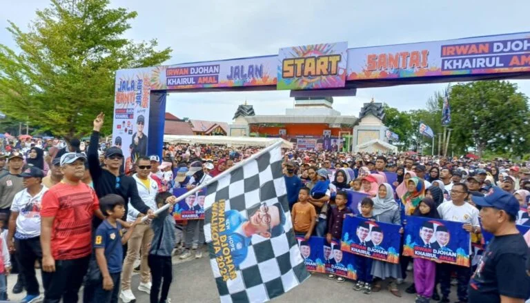 20 Ribu Peserta Ramaikan Jalan Santai Bersama Cawalko Banda Aceh Irwan Djohan