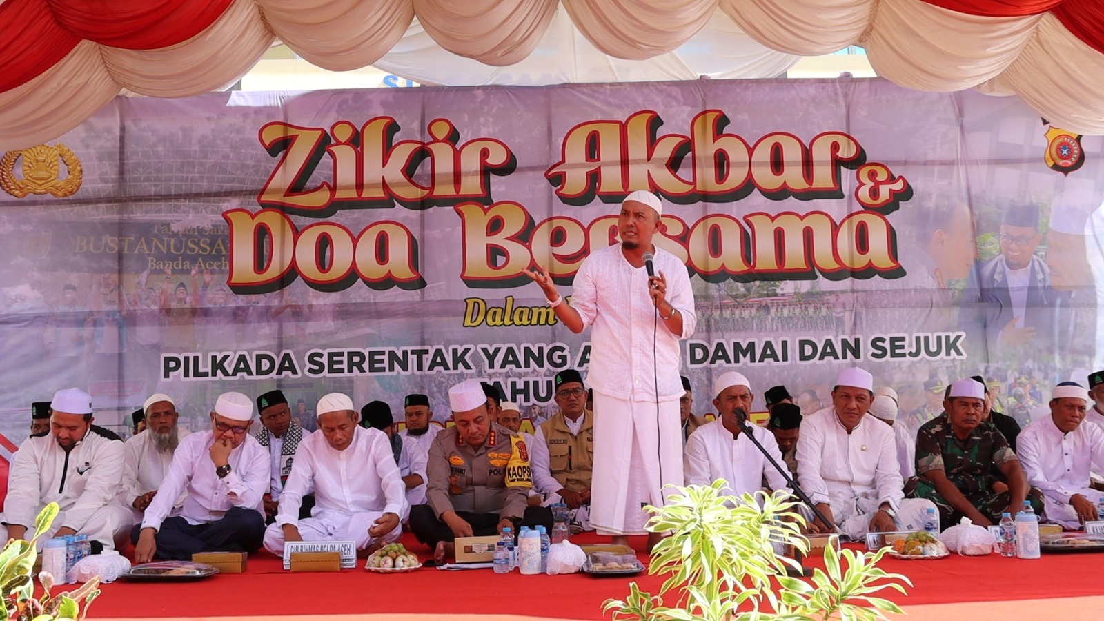 Polresta Banda Aceh Gelar Zikir Akbar dan Doa Bersama untuk Pilkada Damai 2024