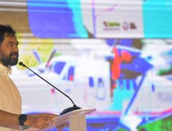Muzakir Manaf Resmikan Pengoperasian Pesawat dan Bandara PT PGE di Aceh Utara
