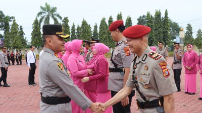 Kapolres Aceh Tamiang Pimpin Sertijab Empat Pejabat Utama dan Dua Kapolsek