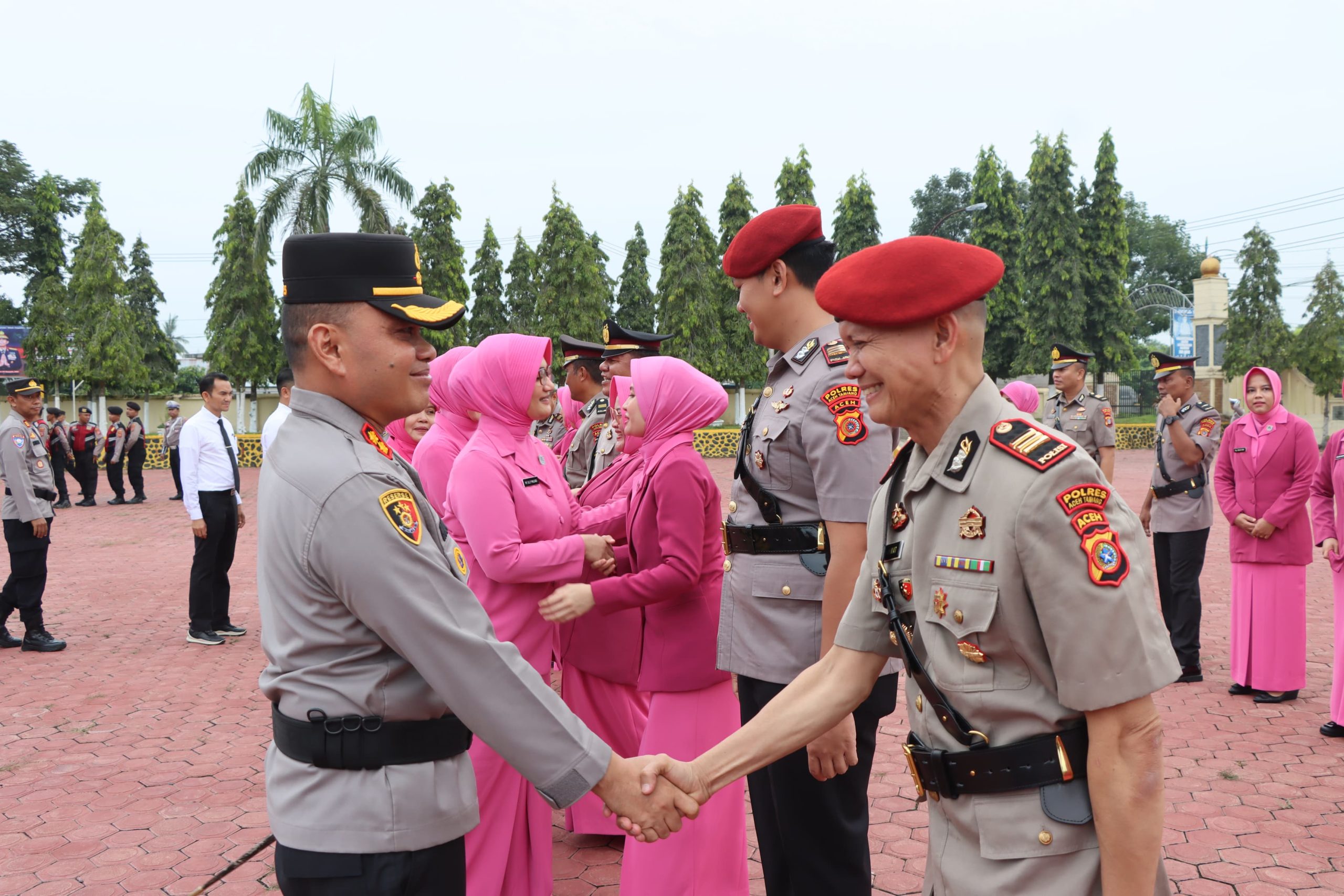 Kapolres Aceh Tamiang Pimpin Sertijab Empat Pejabat Utama dan Dua Kapolsek