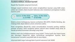 BSI Lakukan Maintenance Malam Ini, Layanan ATM dan Mobile Banking Nonaktif Hingga Sabtu Pagi BSI Lakukan Maintenance Malam Ini, Layanan ATM dan Mobile Banking Nonaktif Hingga Sabtu Pagi