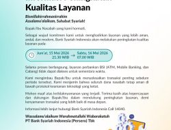 BSI Lakukan Maintenance Malam Ini, Layanan ATM dan Mobile Banking Nonaktif Hingga Sabtu Pagi