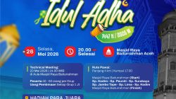 Meriahkan Malam Idul Adha 1447 H, Masjid Raya Baiturrahman Aceh Akan Gelar Pawai Takbir Keliling Kota Banda Aceh