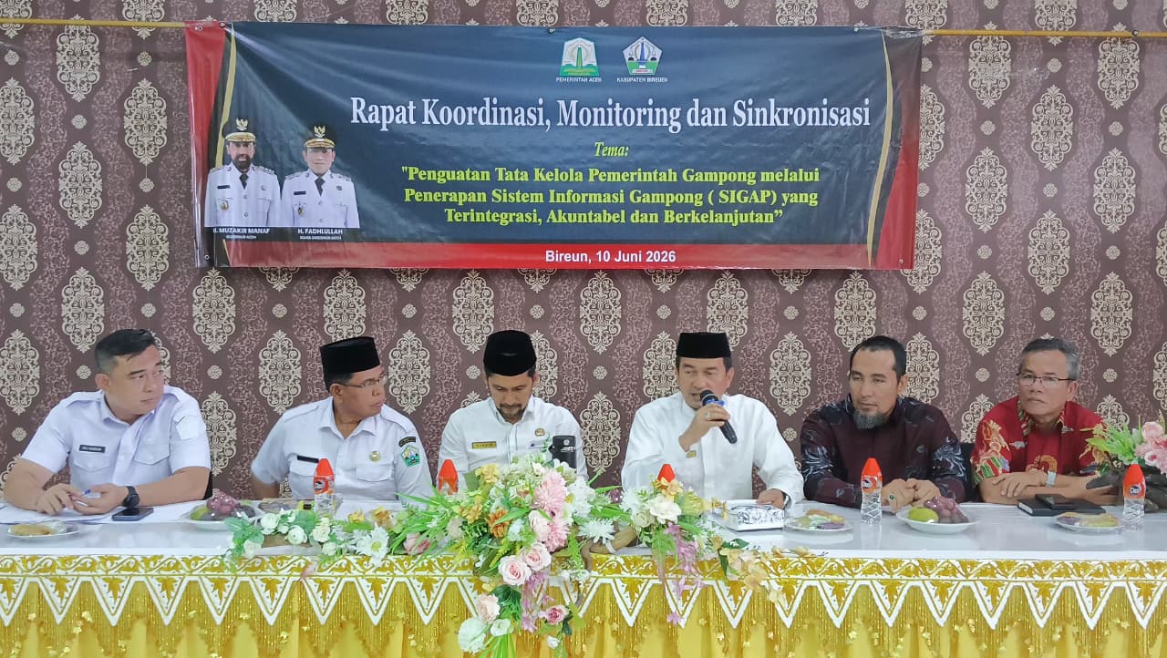 Pemerintah Aceh dan Pemkab Bireuen Perkuat SIGAP, Dorong Integrasi Data Pembangunan