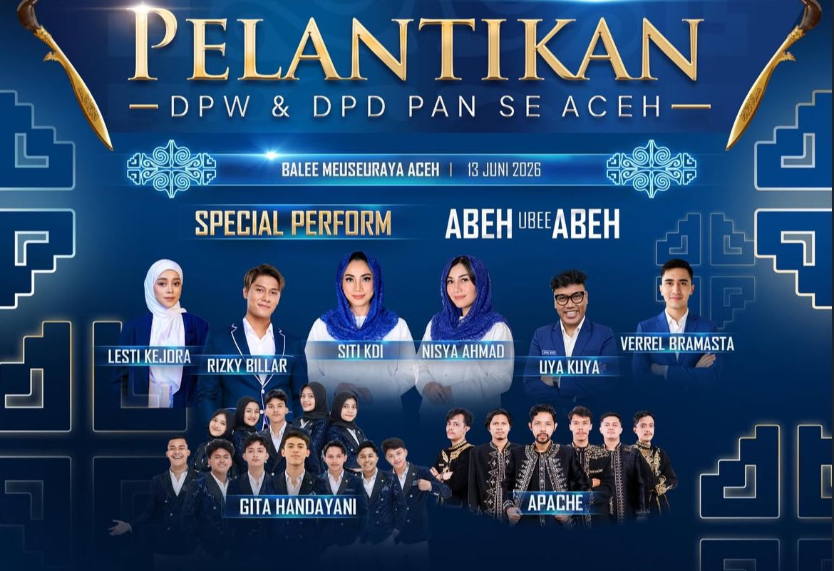 Besok, Lesti Kejora hingga Pasha Ungu akan Meriahkan Pelantikan DPW PAN Aceh