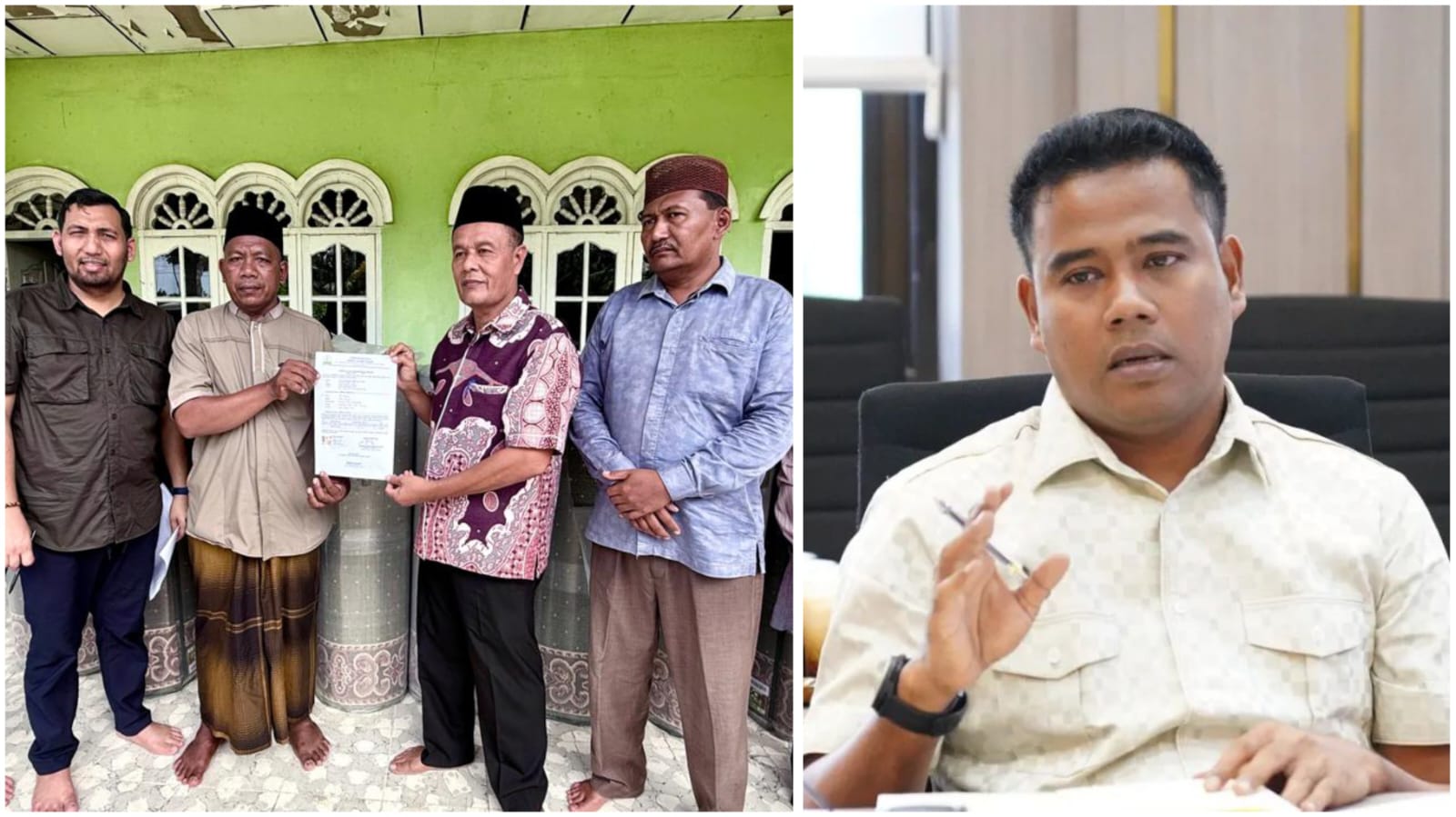 Wujud Kepedulian untuk Umat, Ngohwan Salurkan Karpet Sajadah ke Puluhan Masjid di Aceh Utara