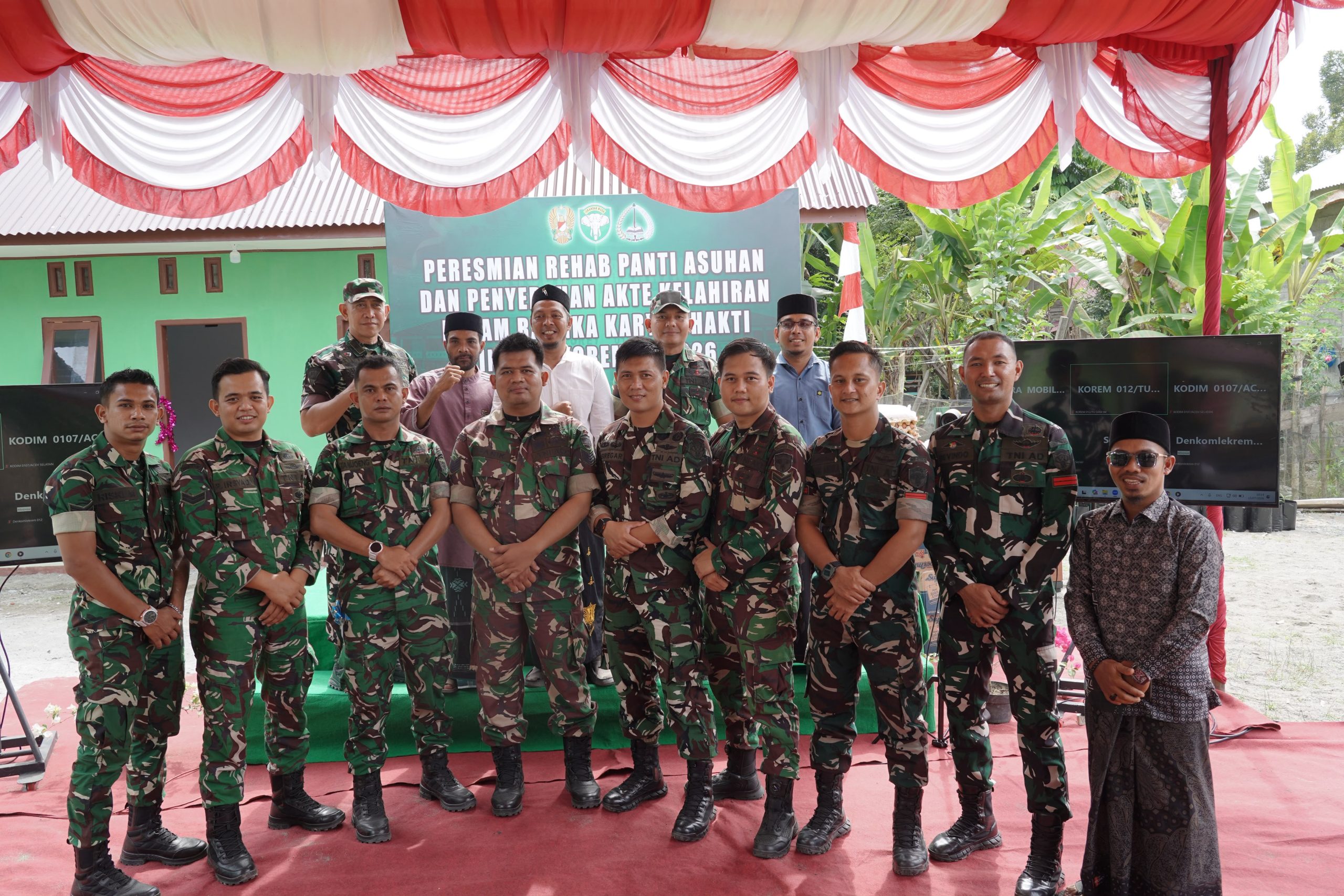 Danrem 012/Teuku Umar Resmikan Asrama Santri dan Musala Yayasan Istiqamatuddin