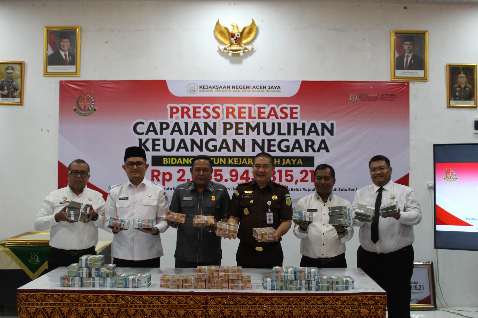 Kejari Aceh Jaya Berhasil Pulihkan Keuangan Negara Rp2,05 Miliar hingga Juli 2026
