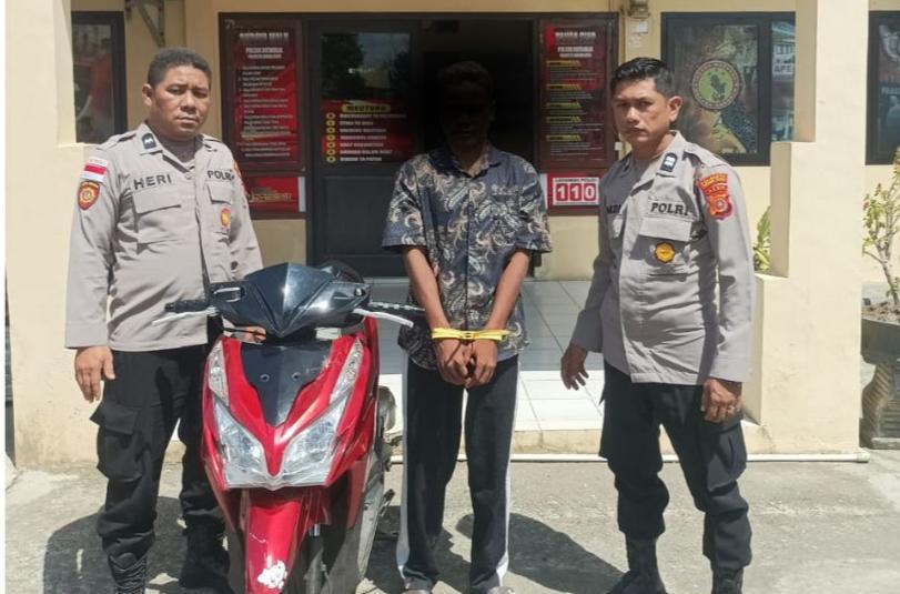 Polsek Kuta Raja Amankan Terduga Pelaku Curanmor yang Diduga Kerap Menginap di Rumah Korban