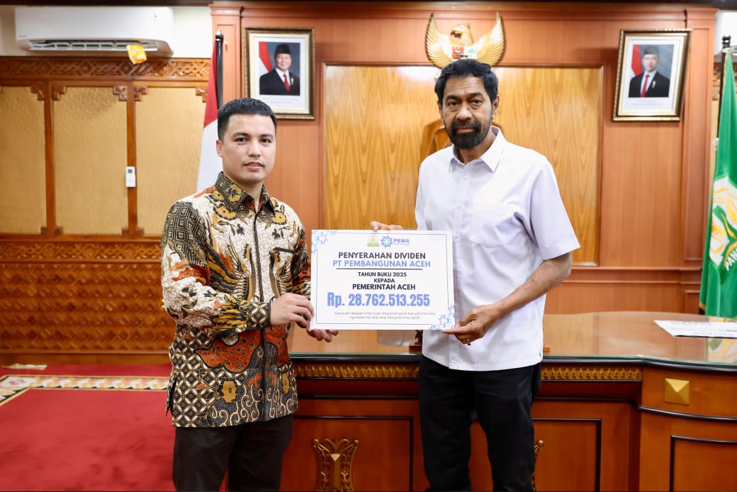 PT PEMA Setorkan Dividen Rp28,76 Miliar kepada Pemerintah Aceh, Tertinggi dalam Tiga Tahun Terakhir