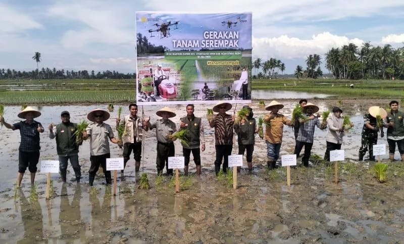 Aceh Utara Gencarkan Gerakan Tanam Padi Serempak, Kejar Target Luas Tanam 30.067 Hektare