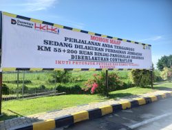 Hutama Karya Uji Coba Contraflow di Tol Binjai–Langsa Selama Pemeliharaan Oprit Jembatan Batang Serangan