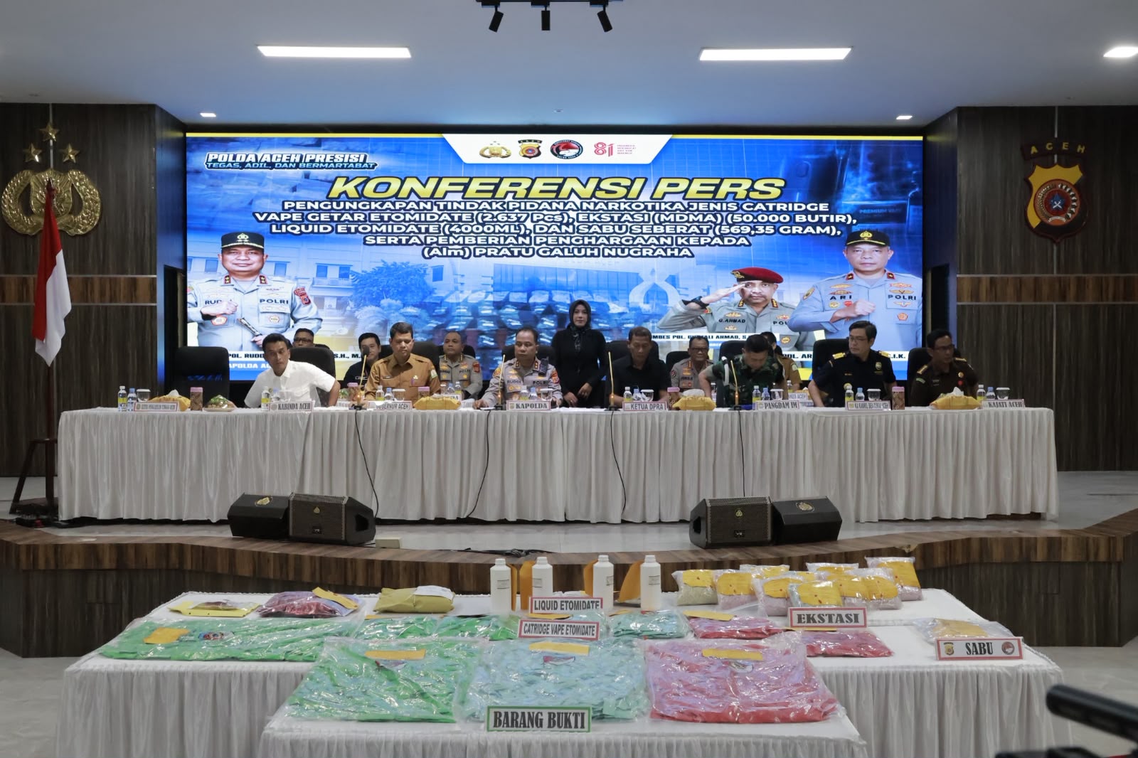 Polda Aceh Gagalkan Peredaran 50.000 Pil Ekstasi dan Etomidate, Oknum Keuchik Aktif Diamankan Polda Aceh Gagalkan Peredaran 50.000 Pil Ekstasi dan Etomidate, Oknum Keuchik Aktif Diamankan