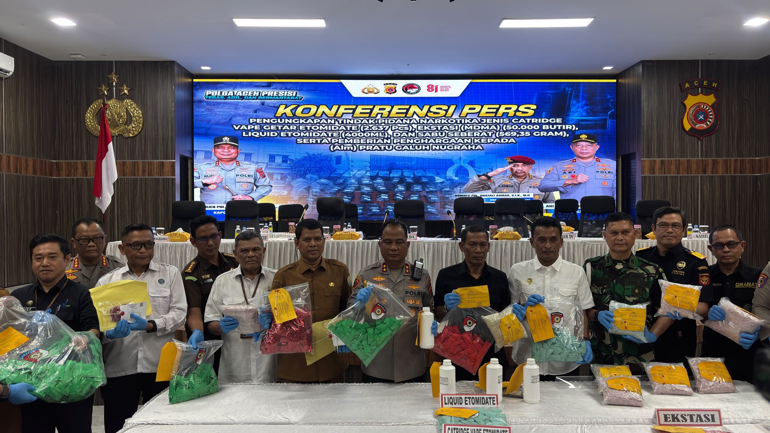 Gubernur dan DPRA Apresiasi Polda Aceh Ungkap Peredaran Narkotika Skala Besar