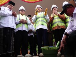 Tunaikan Janji Pascabencana, Menag Letakkan Batu Pertama Pembangunan MIN 5 Pidie Jaya