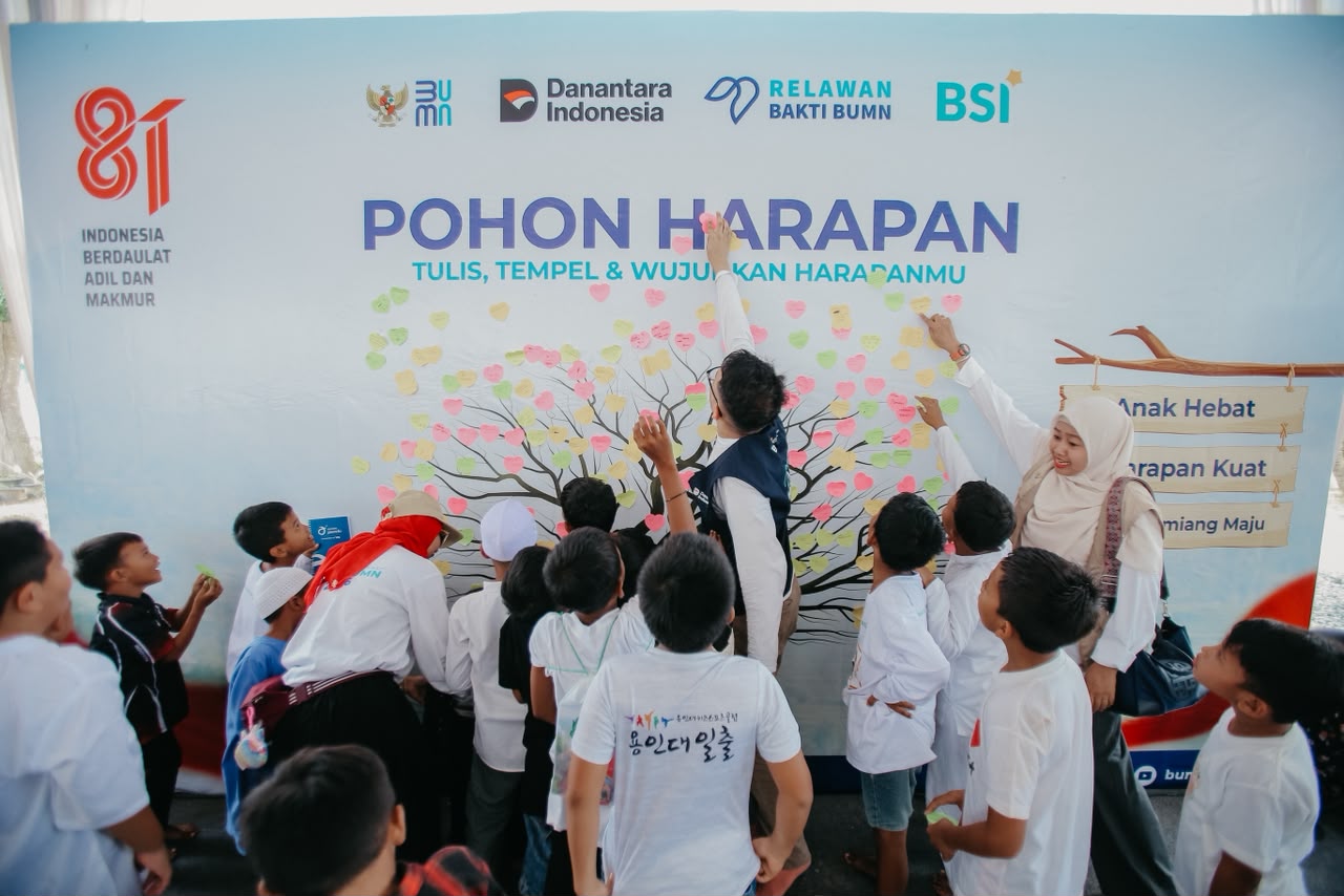 Hari Kemerdekaan di Huntara Aceh Tamiang, BSI Ajak Anak Belajar dan Menumbuhkan Harapan