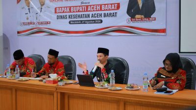 Bupati Aceh Barat Evaluasi Kinerja Dinkes, Targetkan Seluruh Pustu Aktif