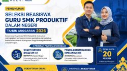 BPSDM Aceh Buka Seleksi Beasiswa Guru SMK Produktif 2026, Kuota 20 Peserta