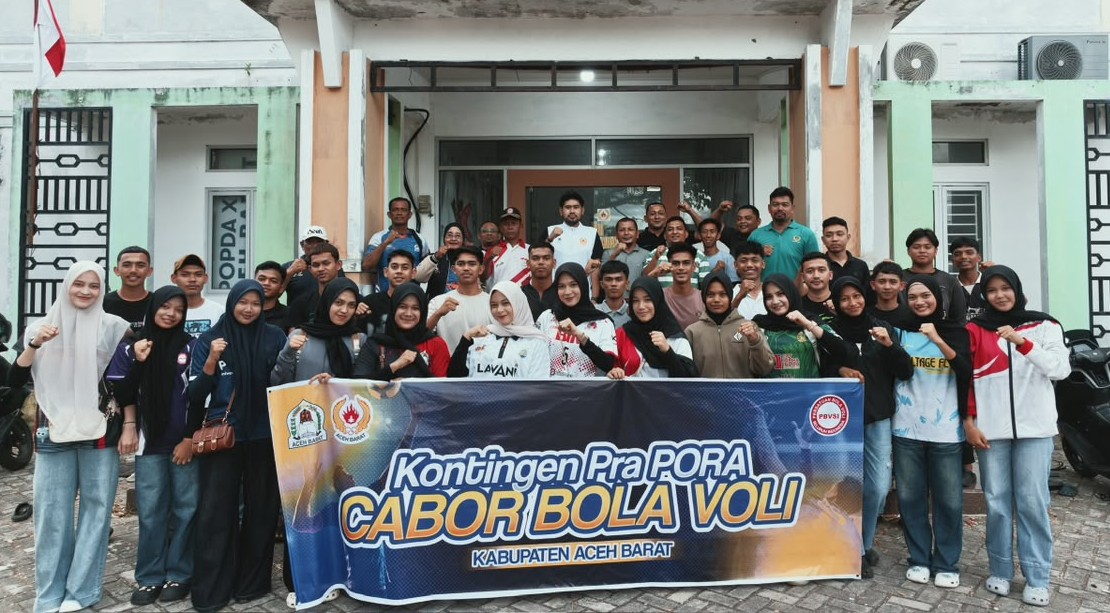 KONI Aceh Barat Lepas Kontingen Pra Pora Cabor Bola Voli, Bidik Prestasi di Pora 2026 KONI Aceh Barat Lepas Kontingen Pra Pora Cabor Bola Voli, Bidik Prestasi di Pora 2026