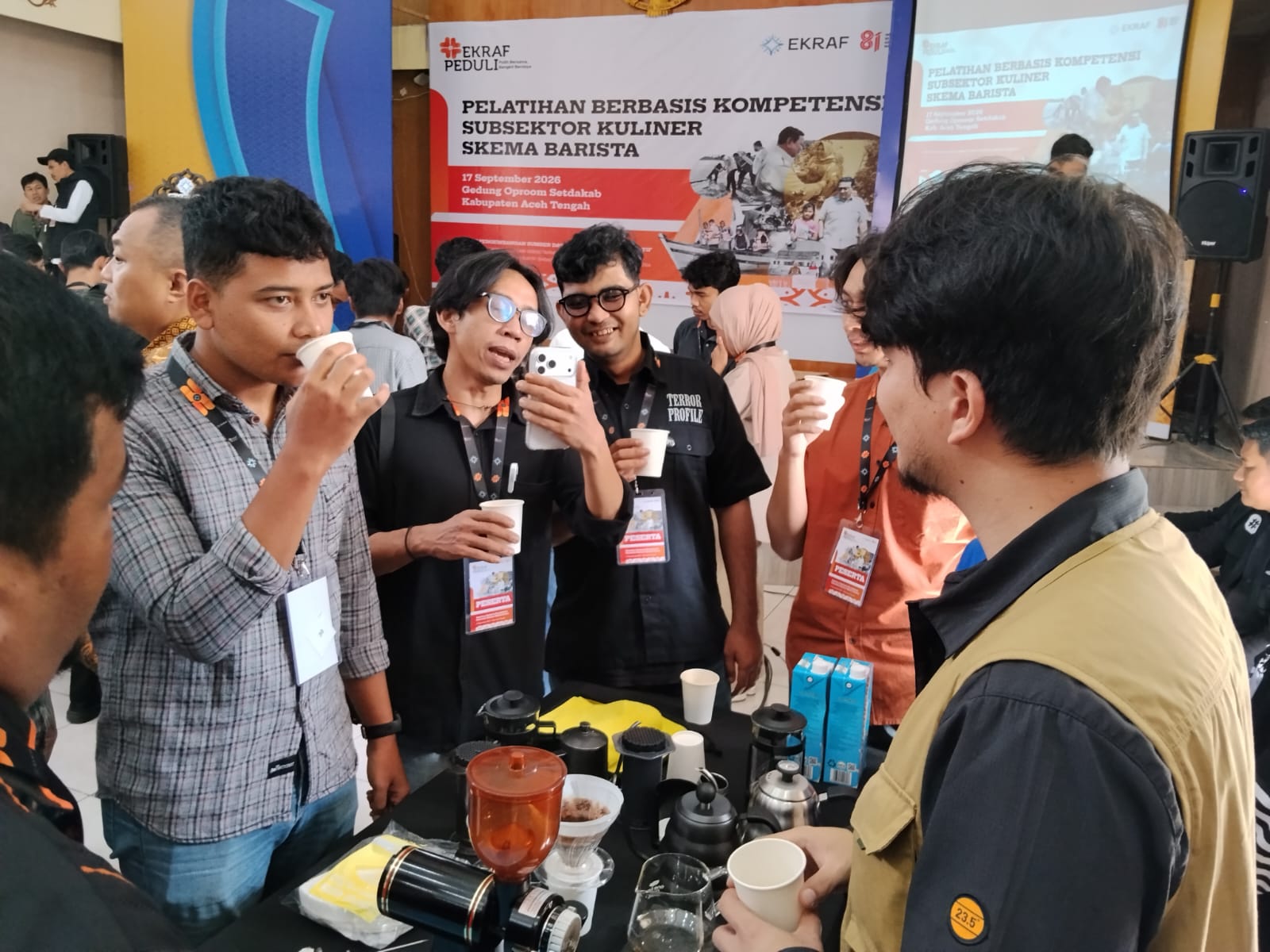 Ekraf Peduli 2026 Bekali 112 Peserta Aceh Tengah dengan Kompetensi Barista