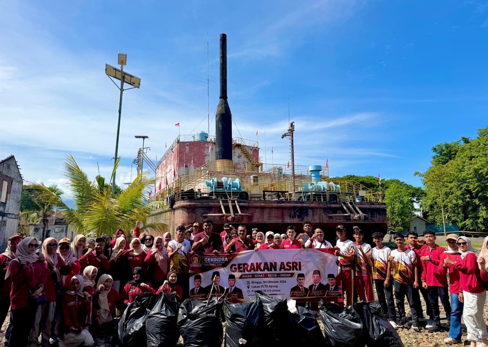 Dukung Gerakan ASRI, DPC Gerindra Banda Aceh Gelar Gotong Royong di PLTD Apung Dukung Gerakan ASRI, DPC Gerindra Banda Aceh Gelar Gotong Royong di PLTD Apung