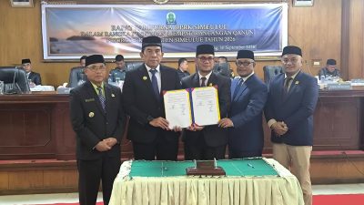 P-APBK 2026 Disetujui, Bupati Simeulue Tekankan Pemerataan Pembangunan hingga Desa