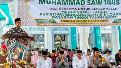 Wagub Aceh Hadiri Maulid Nabi dan Doa Bersama untuk Korban Bencana di Dataran Tinggi Gayo