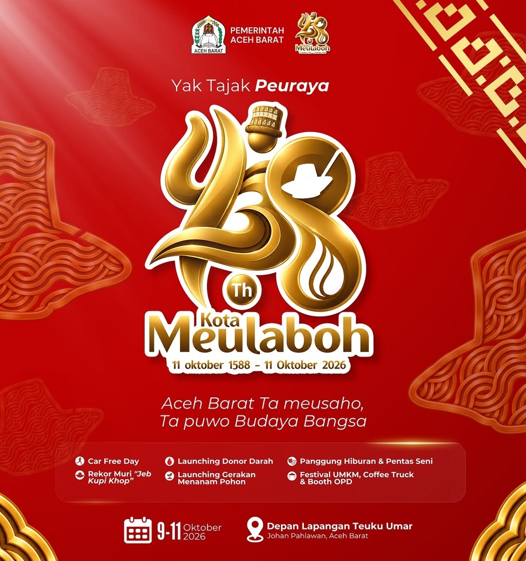 HUT Kota Meulaboh ke-438 Tampilkan Ragam Kesenian dan Budaya, Libatkan Ratusan UMKM